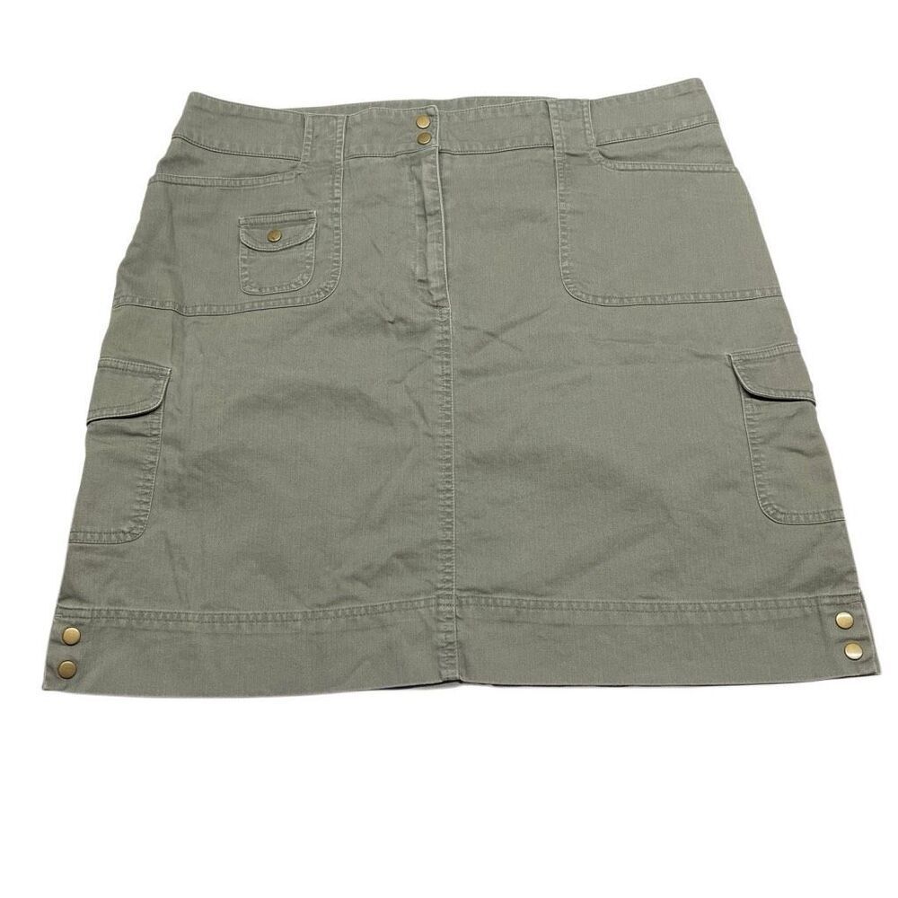 Jones New York Sport Army Green Utility Mini Skirt